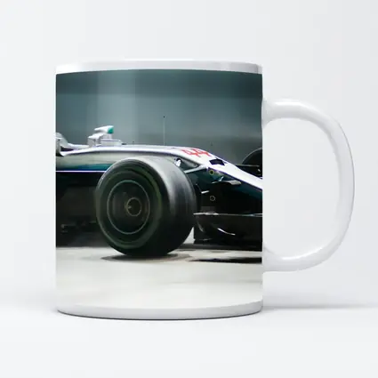 Mercedes AMG F1 Car Racing Night Track