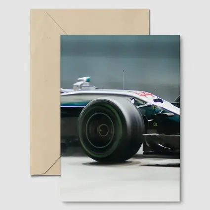 Mercedes AMG F1 Car Racing Night Track