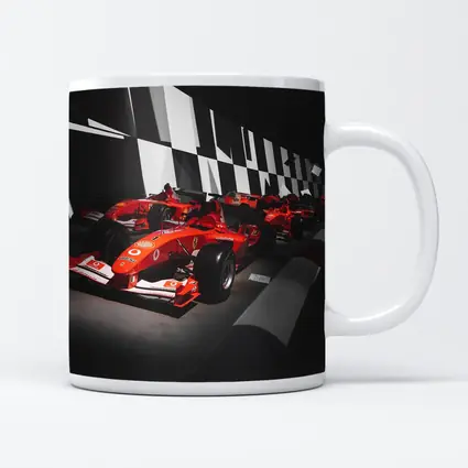 Ferrari Formula One Cars Dark Museum Display