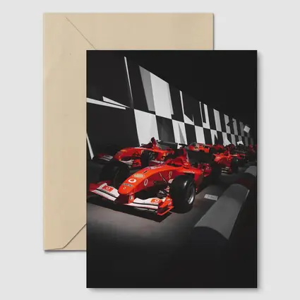 Ferrari Formula One Cars Dark Museum Display
