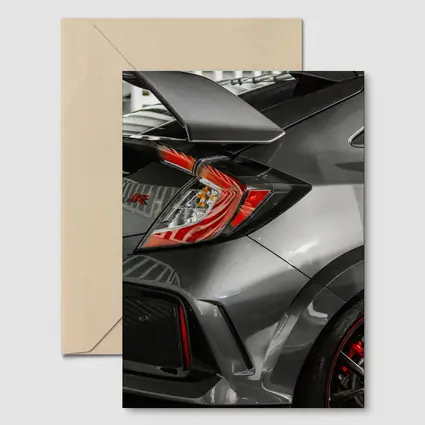 Honda Civic Type R Gray Rear Close Up