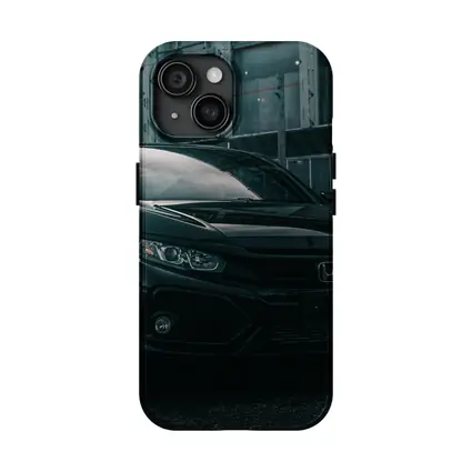 Honda Civic Si Black Rainy Urban Street