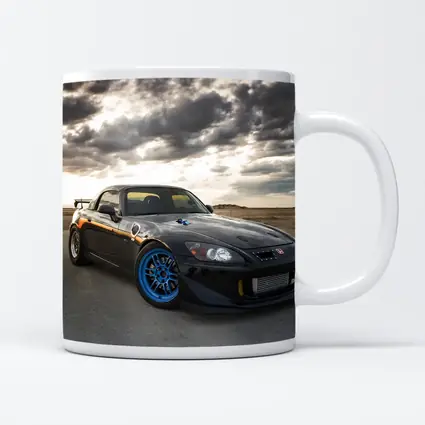 Honda S2000 Black Sports Car Dramatic Sky