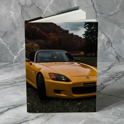 Honda S2000 Yellow Sports Car Moody Landscape