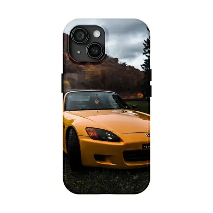 Honda S2000 Yellow Sports Car Moody Landscape