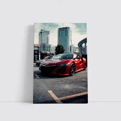 Honda NSX Red Supercar City Street