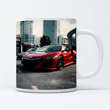 Honda NSX Red Supercar City Street
