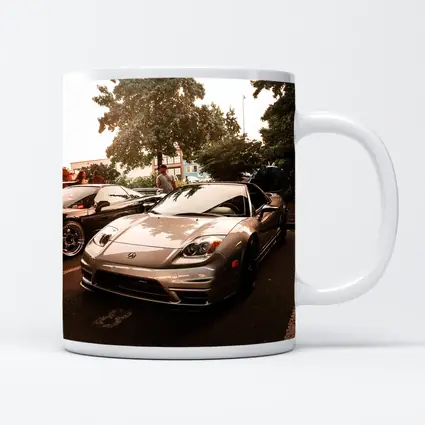 Acura NSX Silver Sports Car Parking Lot