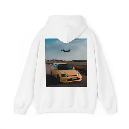 Yellow Honda Civic EK Hatchback Airport