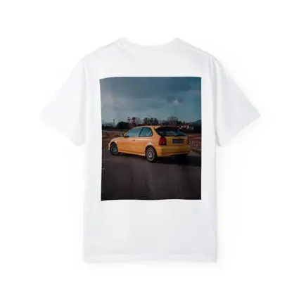 Honda Civic Hatchback Yellow Country Road