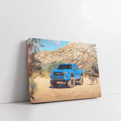 Toyota Tacoma TRD Blue Truck Dirt Trail