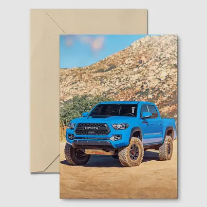 Toyota Tacoma TRD Blue Truck Dirt Trail