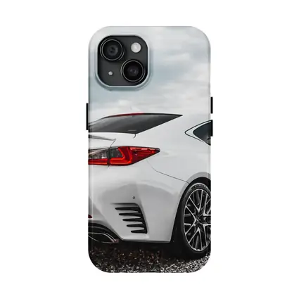 Lexus RC 350 White Coupe Cloudy Sky