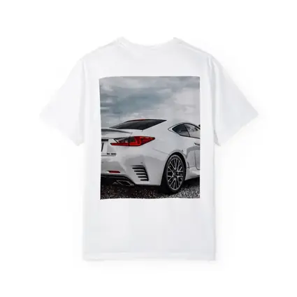 Lexus RC 350 White Coupe Cloudy Sky