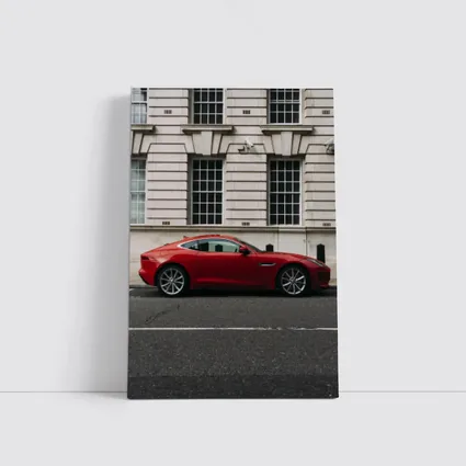 Red Jaguar F-Type Coupe London Street