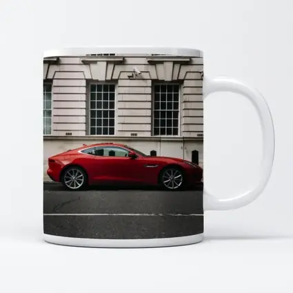 Red Jaguar F-Type Coupe London Street