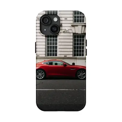 Red Jaguar F-Type Coupe London Street