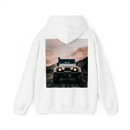 Land Rover Defender White Off Road Trail