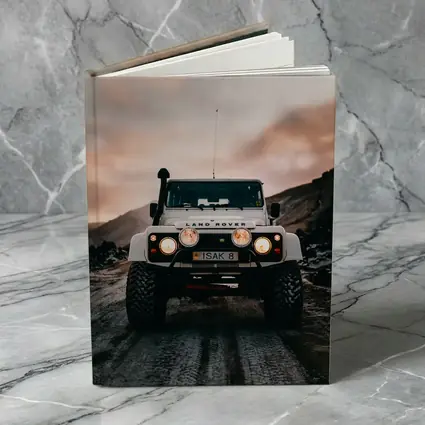 Land Rover Defender White Off Road Trail