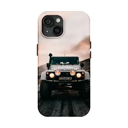 Land Rover Defender White Off Road Trail