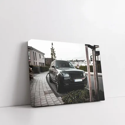 Black Range Rover Parked Residential Street