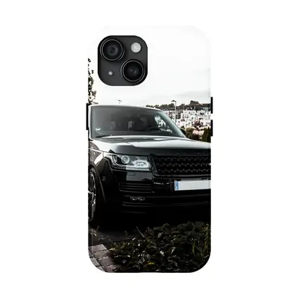 Black Range Rover Parked Residential Street