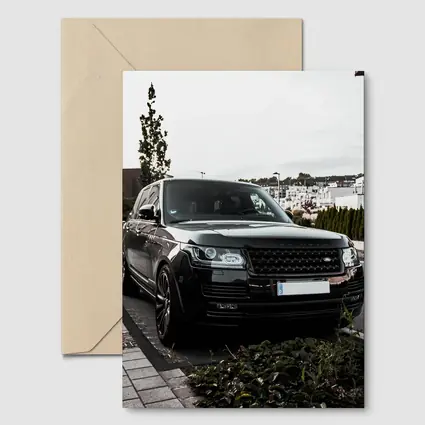 Black Range Rover Parked Residential Street