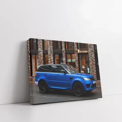 Range Rover Sport Blue Urban Street Scene