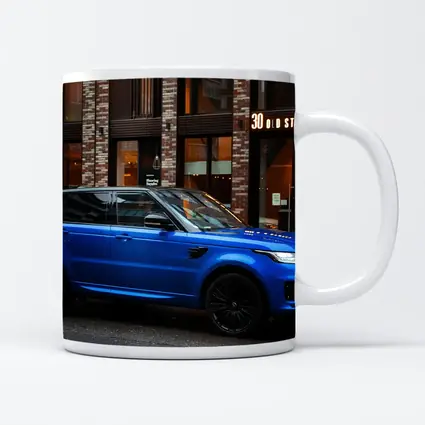 Range Rover Sport Blue Urban Street Scene