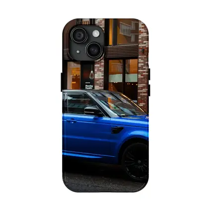 Range Rover Sport Blue Urban Street Scene