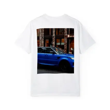 Range Rover Sport Blue Urban Street Scene