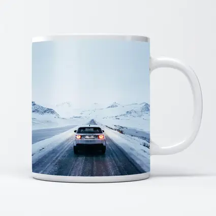 Land Rover Discovery Snowy Mountain Road