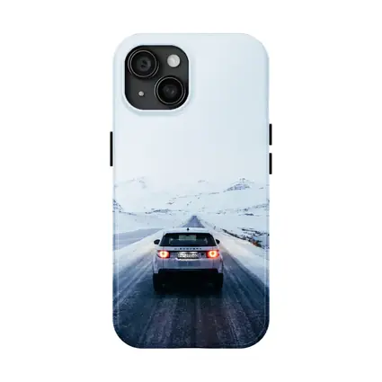Land Rover Discovery Snowy Mountain Road
