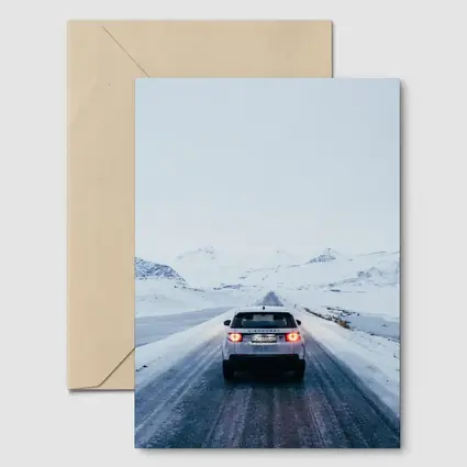 Land Rover Discovery Snowy Mountain Road