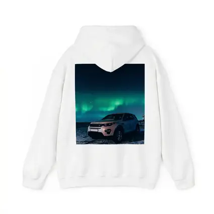 Land Rover Discovery Under Northern Lights Sky