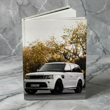 Range Rover Sport White SUV Autumn Trees