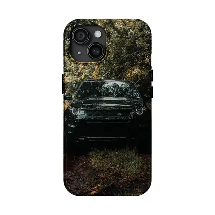 Black Land Rover Discovery Forest Trail