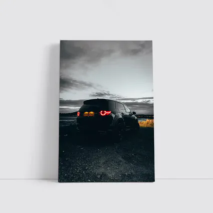 Black Land Rover Discovery Moody Dusk Sky