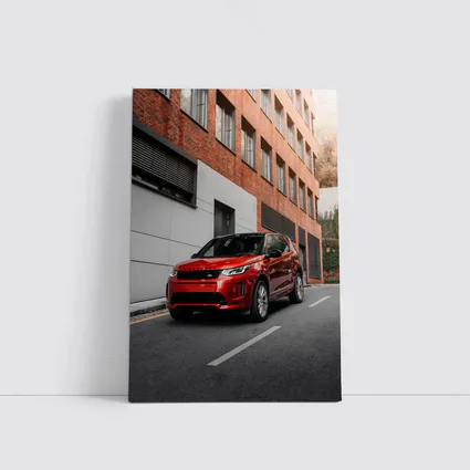 Red Land Rover Discovery Urban Street Scene