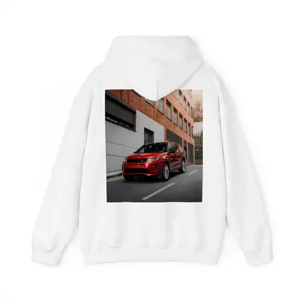 Red Land Rover Discovery Urban Street Scene