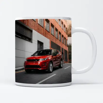 Red Land Rover Discovery Urban Street Scene
