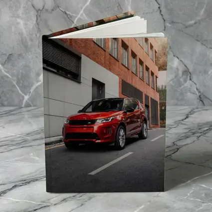Red Land Rover Discovery Urban Street Scene