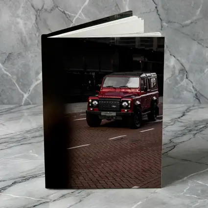 Land Rover Defender Red Urban Street Scene