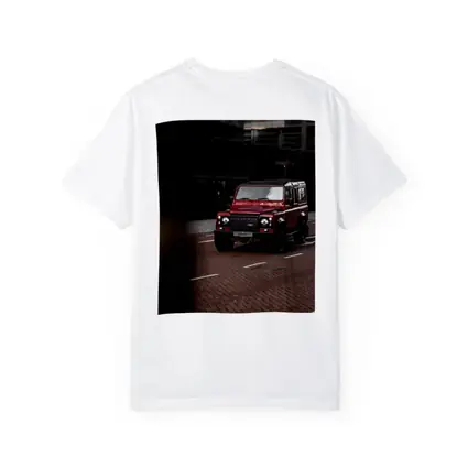 Land Rover Defender Red Urban Street Scene