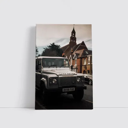Land Rover Defender Parked English Village Street