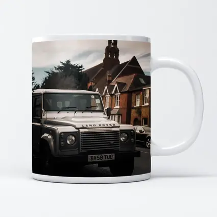 Land Rover Defender Parked English Village Street