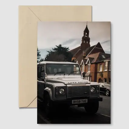 Land Rover Defender Parked English Village Street