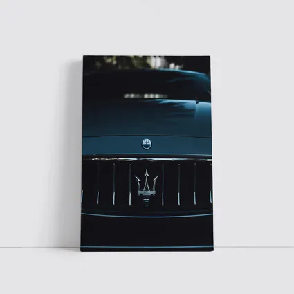 Maserati Trident Grille Dark Moody Close Up