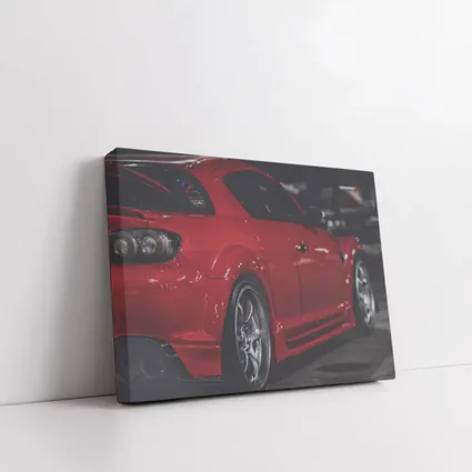 Mazda RX-8 Red Sports Car Night Scene