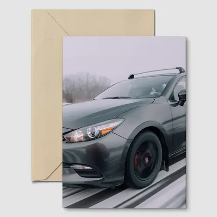 Mazda 3 Hatchback Racing Through Winter Snow